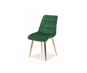 Silla de cocina Pearl (Terciopelo/Patas doradas)